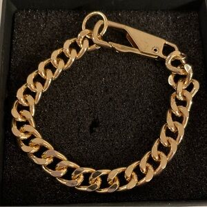 Unisex Gold Tone Chain Bracelet NIB